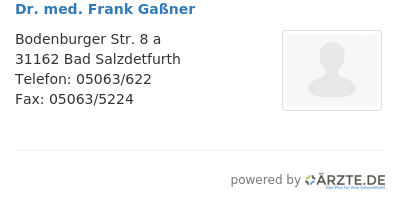 Dr med frank gassner