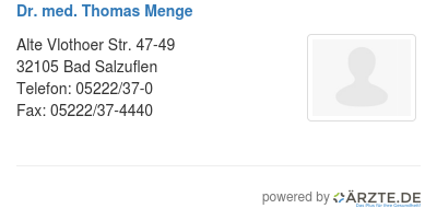 Dr med thomas menge