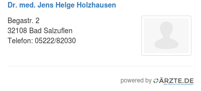 Dr med jens helge holzhausen