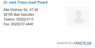 Dr med franz josef picard