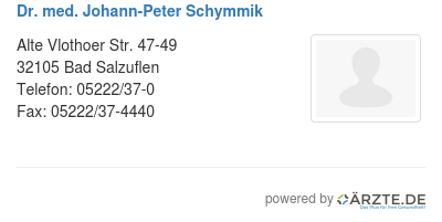 Dr med johann peter schymmik