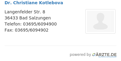 Dr christiane kotlebova