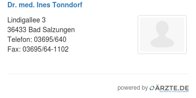 Dr med ines tonndorf
