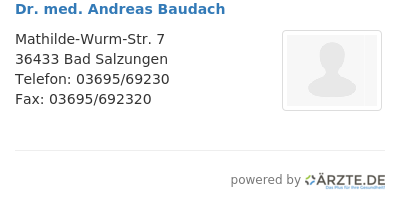 Dr med andreas baudach