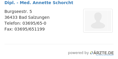 Dipl med annette schorcht