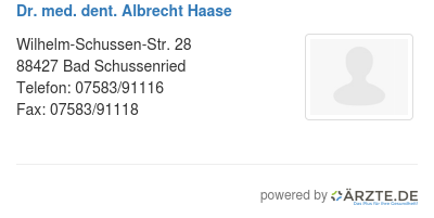 Dr med dent albrecht haase 254128