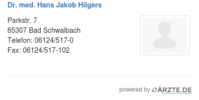 Dr med hans jakob hilgers