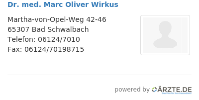 Dr med marc oliver wirkus