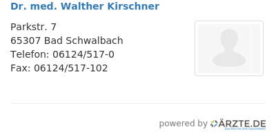 Dr med walther kirschner 650869