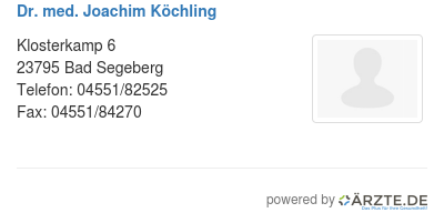 Dr med joachim koechling
