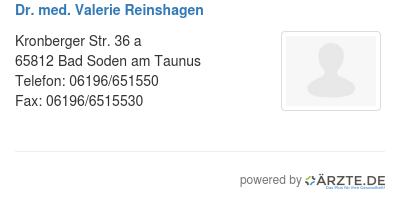 Dr med valerie reinshagen