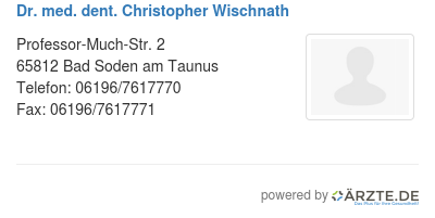 Dr med dent christopher wischnath