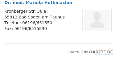 Dr med mariela huthmacher