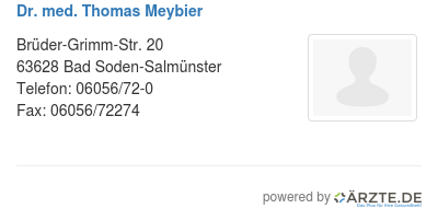 Dr med thomas meybier