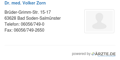 Dr med volker zorn