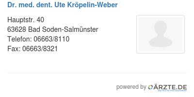 Dr med dent ute kroepelin weber