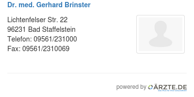 Dr med gerhard brinster
