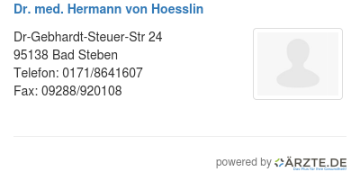 Dr med hermann von hoesslin 558146