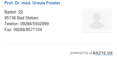 Prof dr med ursula froster 420636
