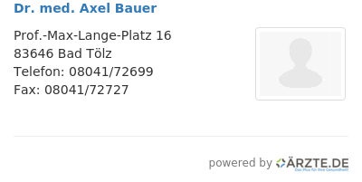Dr med axel bauer 254110