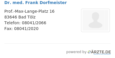 Dr med frank dorfmeister