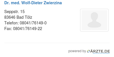 Dr med wolf dieter zwierzina
