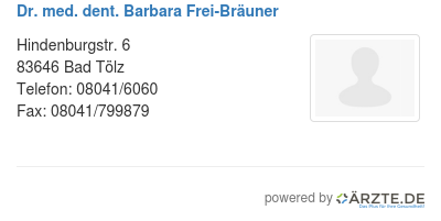 Dr med dent barbara frei braeuner