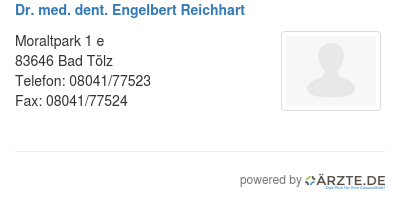 Dr med dent engelbert reichhart