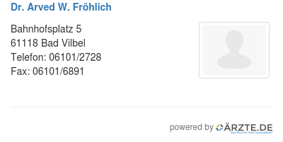 Dr arved w froehlich