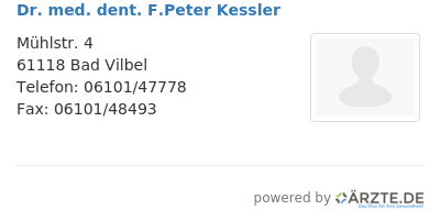 Dr med dent f peter kessler