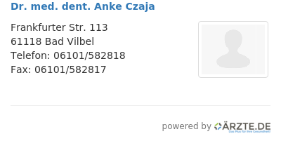 Dr med dent anke czaja