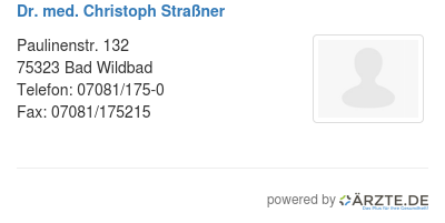 Dr med christoph strassner