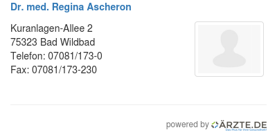 Dr med regina ascheron