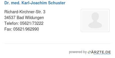 Dr med karl joachim schuster