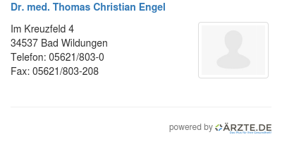 Dr med thomas christian engel