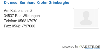 Dr med bernhard krohn grimberghe