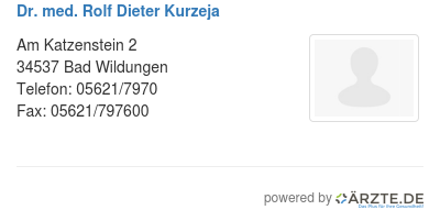 Dr med rolf dieter kurzeja