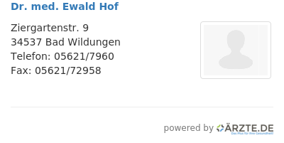 Dr med ewald hof