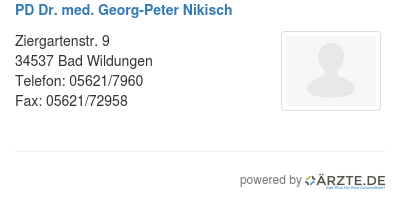 Pd dr med georg peter nikisch