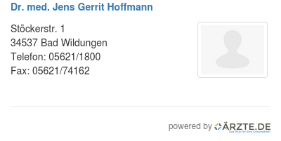 Dr med jens gerrit hoffmann