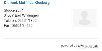 Dr med matthias kleeberg
