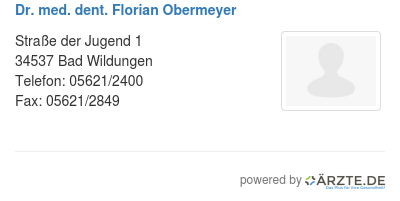 Dr med dent florian obermeyer