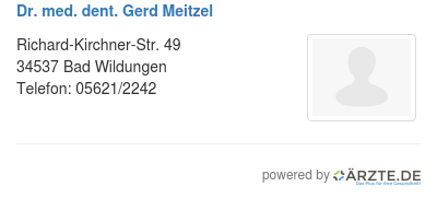 Dr med dent gerd meitzel