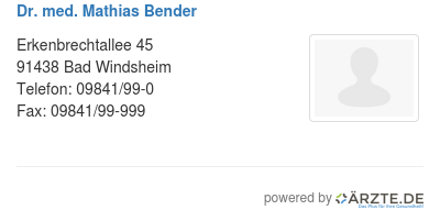 Dr med mathias bender 480646