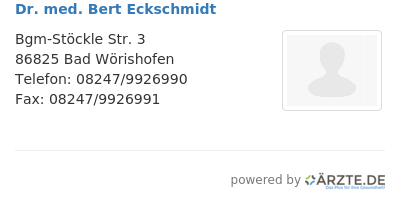 Dr med bert eckschmidt