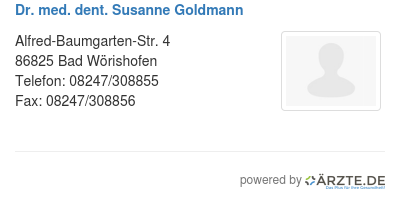 Dr med dent susanne goldmann