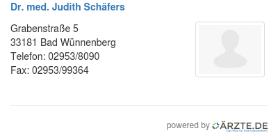 Dr med judith schaefers