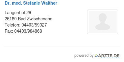 Dr med stefanie walther