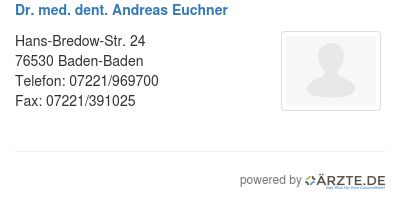 Dr med dent andreas euchner