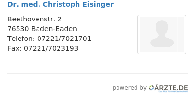 Dr med christoph eisinger 596828